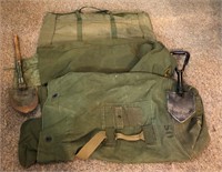 Vintage Trench Shovels & Duffle Bags