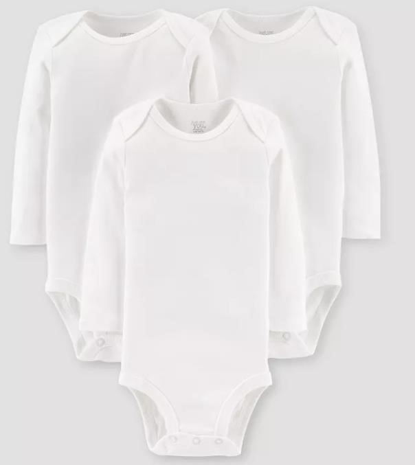 18M Baby 3pk Long Sleeve Bodysuit