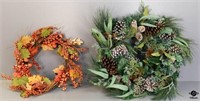 Fall and Christmas Wreaths