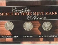 Complete Mintmark Set Of Silver Mercury Dimes