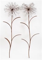 Sculptural Wall Flower Decorations, Pr