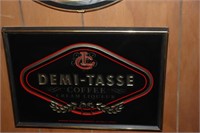 Demi-Tasse Coffee Cream Liquor Bar Sign 19.25" X