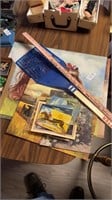 Vintage Postcards,Fly Swatter and Measuring Stick