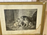 Antique Print "Can't You Talk"