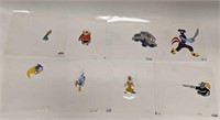 Lot of 8 Sonic the Hedgehog Cartoon Animation Cels