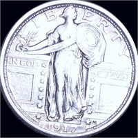 1917 Type 1 Standing Quarter CLOSELY UNC