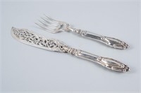 VICTORIAN STERLING FISH SERVERS