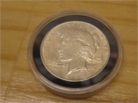 1922 90% Silver Peace dollar US coin.