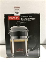 BODUM CHAMBORD FRENCH PRESS 4 CUP COFFEE MAKER