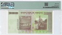 Zimbabwe 200 Million Dollars 2008 PMG 64 ZIAD