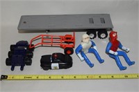 Misc Toy Vehicle + Lot: Cars Trailer Hand Cart +