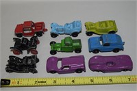 (9) Vintage Metal Toy Vehicles - most Tootsietoy