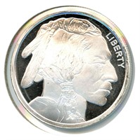 1 troy oz Silver Round - Buffalo Nickel Design,