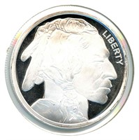 1 troy oz Silver Round - Buffalo Nickel Design,