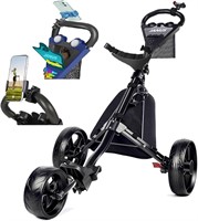$136  JANUS Foldable Golf Cart  Black w/ Tel Holde