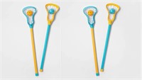 NEW 2PK Lacrosse 4PC Kids Sets-Teal/Orange