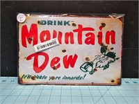 metal Mountain Dew sign