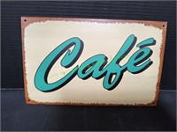 12.5"x8" Café Metal Sign