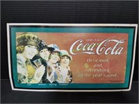 17.5"x9.5" Coca-Cola All Seasons Metal Sign