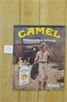 1982 Metal Camel Cigarette Advertising Sign 21" T
