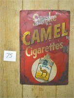Vintage Metal "Smoke Camel" Cigarette Advertising