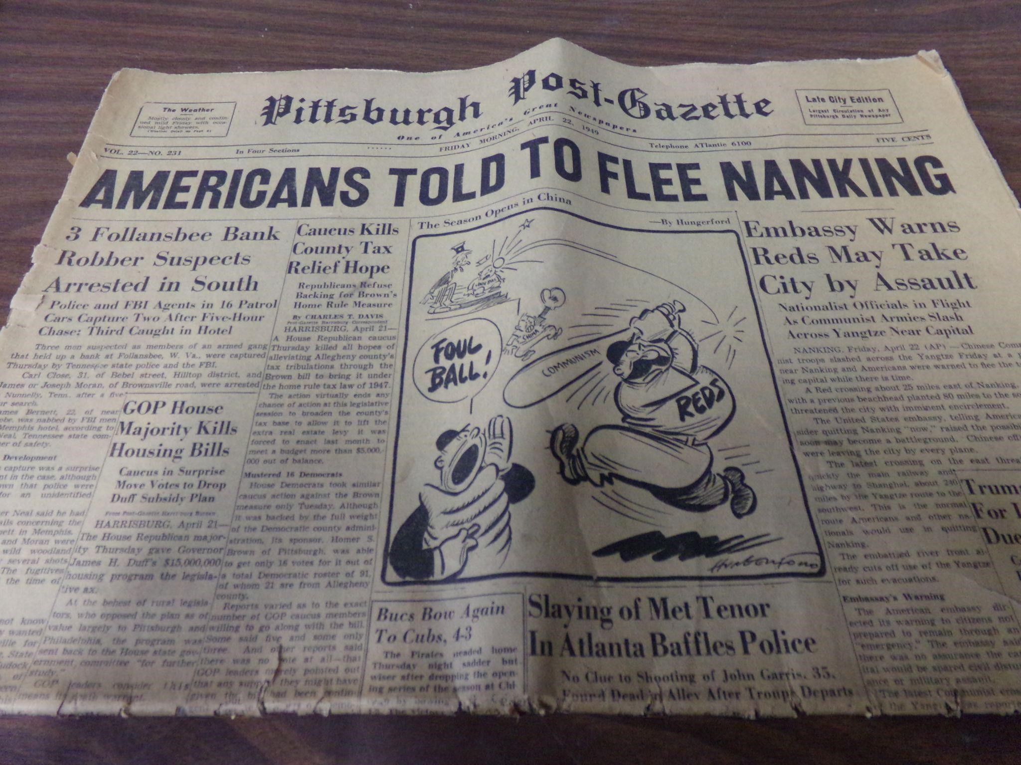 Pittsburg post April 22 1949