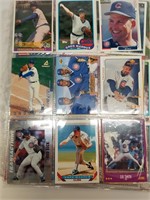 Assorted Cubs Baseball Cards, 7 Binder Sheets