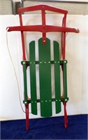 SLED PAINTED RED & GREEN