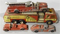 Lot #813 - Hubley Fire Engine, (2) Hubley Kiddie
