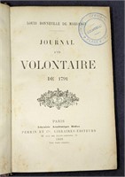 1888 Journal D'un Volontaire De 1791 Hardcover