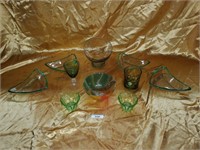 Green Assorted Glassware