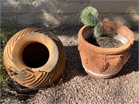 Two Clay Planters