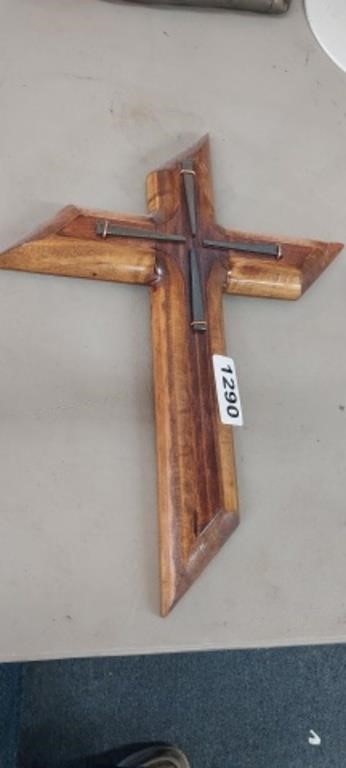 WOODEN CROSS WITH NAILS