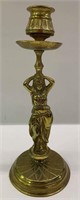 Figural Brass Candle Holder