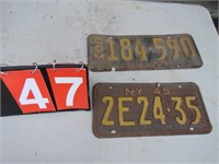 LICENSE PLATES - NY 45 AND NY 47 COMMERCIAL