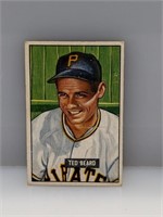 1951 Bowman 308 Ted Beard RC Pittsburgh Pirates HN