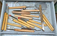 Group Lot of Wood Lathe Woodworking Tools