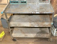 Stainless Steel Cart on Casters - Contents NOT