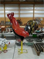 4 ft tall sheet metal rooster.