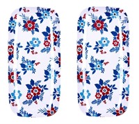 2ct Melamine Printed Patriotic Floral Serving Tray