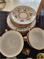 Vintage Oriental Cups and Saucers