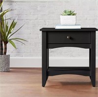 1 Drawer End Table-Charcoal