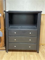 Black Entertainment Stand w/ 3 drawers