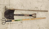 Garden Tools - Shovel, Rake and Hoe