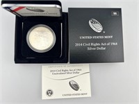 2014 UNC US Comm. Civil Rights Silver Dollar