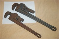 Two Craftsman Pipe Wrenches