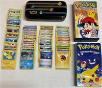 Pokémon 90’s, 69 cartes+ boite métal+ 2VHS