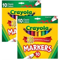 New 2pks Crayola Markers Broad Line 10ct