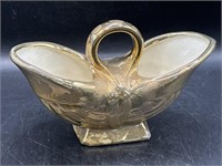 Old Savoy China 24k Weeping gold Double Vase 7”