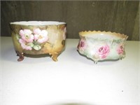 (2) Footed Bowls: 1=D & Co. France, 1 = R. S.